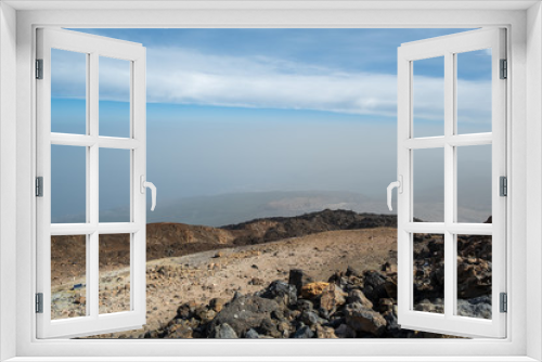 Fototapeta Naklejka Na Ścianę Okno 3D - Blick vom Teide in das nebelige Tal