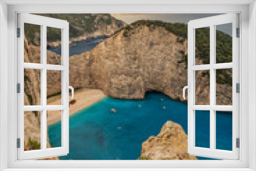 Fototapeta Naklejka Na Ścianę Okno 3D - zakynthos greece shipwreck beach