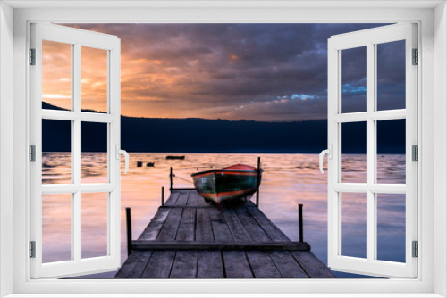Fototapeta Naklejka Na Ścianę Okno 3D - Alba al lago di Castelgandolfo