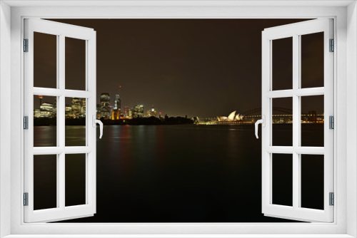 Fototapeta Naklejka Na Ścianę Okno 3D - Sydney skyline with Harbour Bridge and Opera House at night