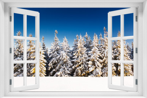 Fototapeta Naklejka Na Ścianę Okno 3D - winter landscape
