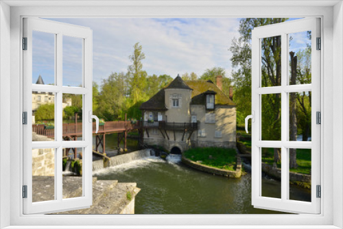 Fototapeta Naklejka Na Ścianę Okno 3D - Musée du sucre d'orge sur l'eau à Moret-Loing-et-Orvane (77250), département de Seine-et-Marne en région Île-de-France, France