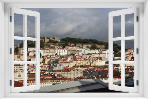 Fototapeta Naklejka Na Ścianę Okno 3D - view of the city of lisbon portugal