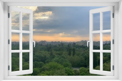 Fototapeta Naklejka Na Ścianę Okno 3D - Urban sky1
