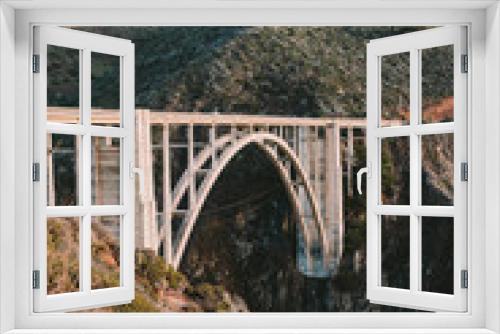 Fototapeta Naklejka Na Ścianę Okno 3D - California Bixby bridge in Big Sur in the Monterey County along side State Route 1 US, the ocean road
