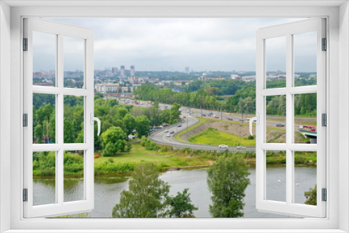 Fototapeta Naklejka Na Ścianę Okno 3D - Summer view of the river Kotorosl and the city of Yaroslavl, Russia
