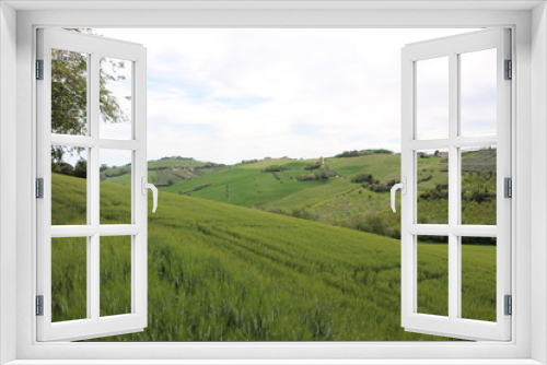 Fototapeta Naklejka Na Ścianę Okno 3D - Verdi colline in primavera 