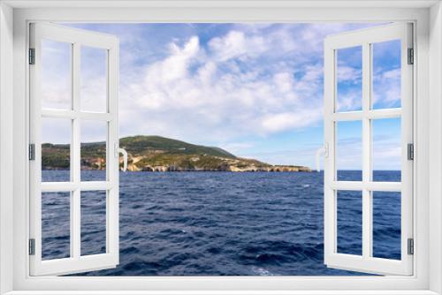 Fototapeta Naklejka Na Ścianę Okno 3D - Northern coast of beautiful Zakynthos island. Greece