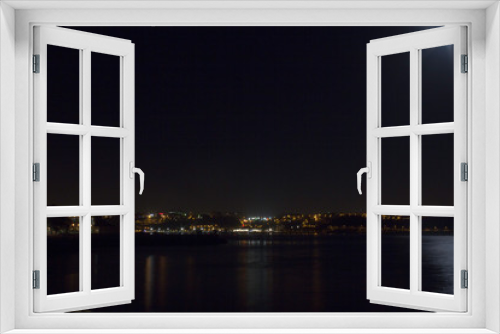 Fototapeta Naklejka Na Ścianę Okno 3D - Foz do Porto noite
