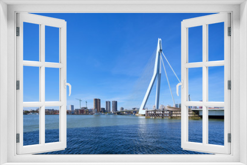 Fototapeta Naklejka Na Ścianę Okno 3D - Rotterdam Erasmus Bridge