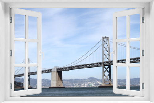Fototapeta Naklejka Na Ścianę Okno 3D - San Fransisco California, USA  Bay Bridge 