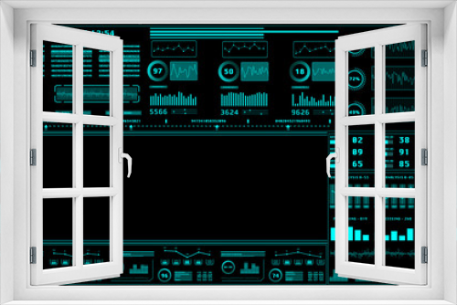 HUD Futuristic Element Statistics Data Reality Technology Screen Display.