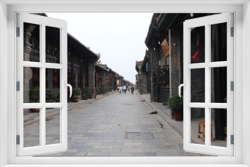 Fototapeta Naklejka Na Ścianę Okno 3D - Rue à Pingyao, Chine	