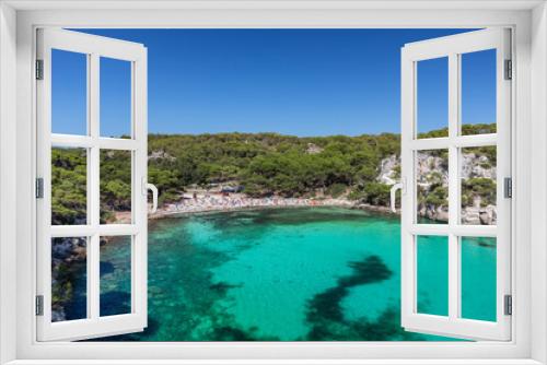 Fototapeta Naklejka Na Ścianę Okno 3D - Panoramic view of the most beautiful beach Cala Macarella of Menorca island, Balearic islands, Spain