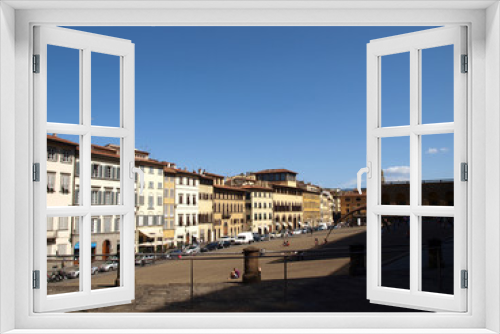 Fototapeta Naklejka Na Ścianę Okno 3D - Piazza de Pitti - Florence , Tuscany, Italy