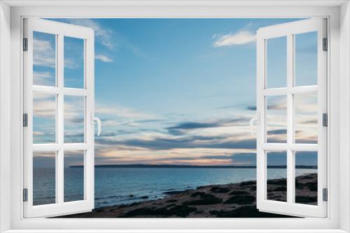 Fototapeta Naklejka Na Ścianę Okno 3D - Atardecer azul en Formentera