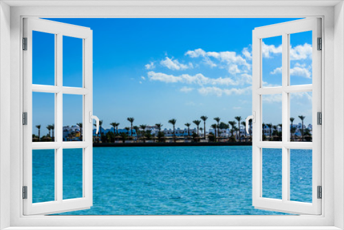 Fototapeta Naklejka Na Ścianę Okno 3D - Panoramic view on a Red sea. Summer vacation