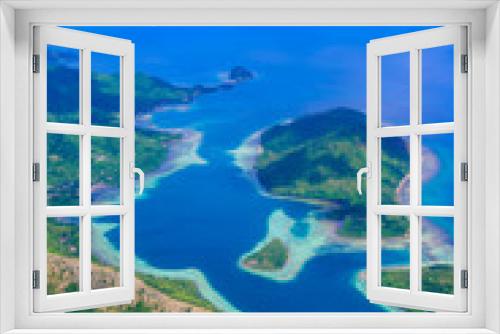 Fototapeta Naklejka Na Ścianę Okno 3D - Aerial view of the paradise coast of Busuanga island with beautiful beaches, Coron, Philippines