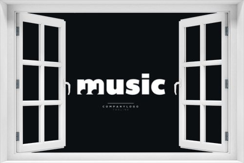 Modern headphone music beat icon business logo design