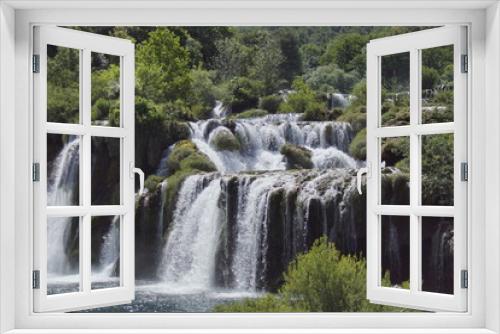 Fototapeta Naklejka Na Ścianę Okno 3D - Wasserfälle im Naturpark Krka