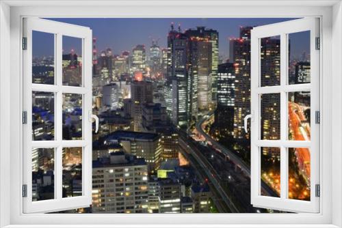 Fototapeta Naklejka Na Ścianę Okno 3D - Buildings and Highways in Tokyo