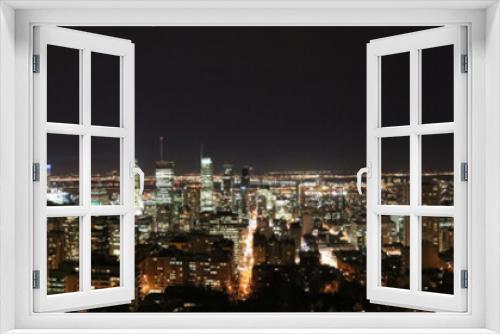 Fototapeta Naklejka Na Ścianę Okno 3D - Montreal city view by night  from Mont-Royal