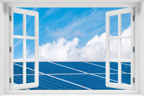 Fototapeta Naklejka Na Ścianę Okno 3D - Solar panel infront of saturated blue sky