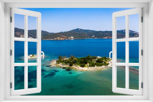 Fototapeta Naklejka Na Ścianę Okno 3D - Small island in Aegean sea, Poros, Greece