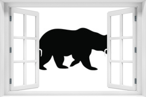 Fototapeta Naklejka Na Ścianę Okno 3D - Bear silhouettle icon