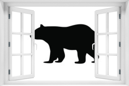 Fototapeta Naklejka Na Ścianę Okno 3D - Bear silhouettle icon
