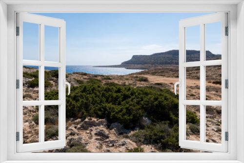 Fototapeta Naklejka Na Ścianę Okno 3D - View of Cape Greco. Landscape with the sea