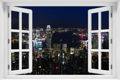 Fototapeta Naklejka Na Ścianę Okno 3D - Hong Kong Night