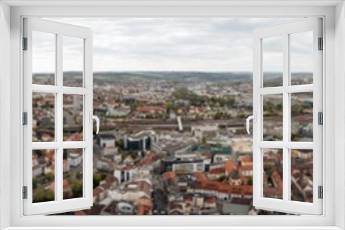 Fototapeta Naklejka Na Ścianę Okno 3D - Panorama der Stadt Ulm - Blick vom Ulmer Münster