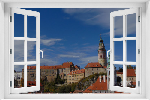 Fototapeta Naklejka Na Ścianę Okno 3D - Landscape of Cesky Krumlov, Czech Republic
