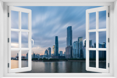 Fototapeta Naklejka Na Ścianę Okno 3D - skyline and cityscape of modern city Guangzhou 