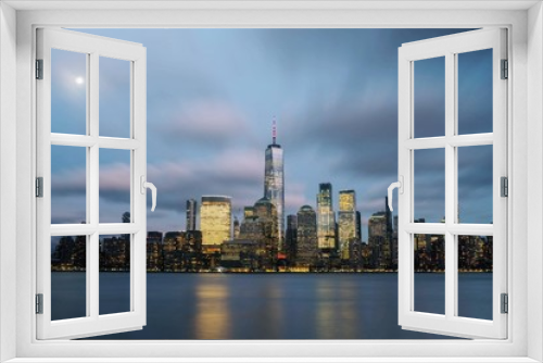 Fototapeta Naklejka Na Ścianę Okno 3D - new york city skyline