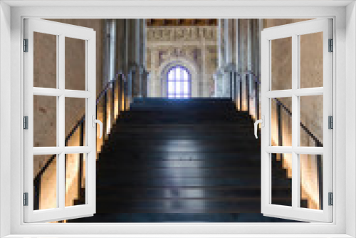 Staircase of the historic Scuola Grande della Misericordia in Venice