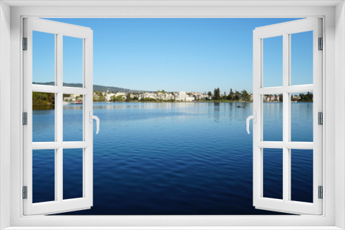 view of the Lake Merritt in Oakland, California.