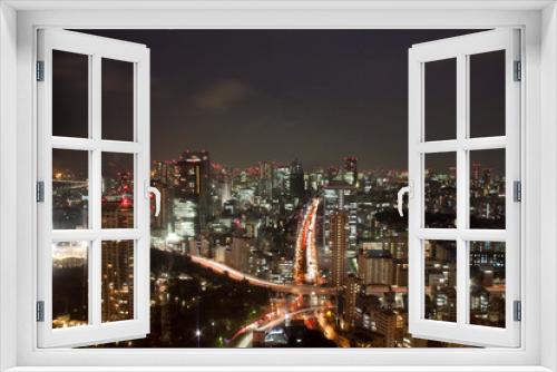 Fototapeta Naklejka Na Ścianę Okno 3D - Tokyo night view of the city