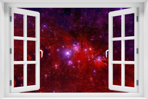Fototapeta Naklejka Na Ścianę Okno 3D - Red galaxy in deep space. Elements of this image were furnished by NASA.
