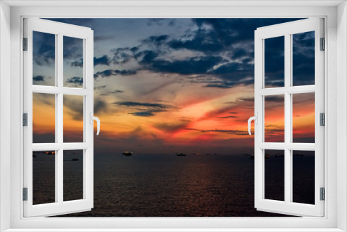 Fototapeta Naklejka Na Ścianę Okno 3D - Incredible sunset over sea