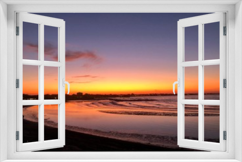 Fototapeta Naklejka Na Ścianę Okno 3D - tramonto mare spiaggia 
