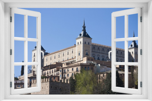 View of the Alcazar Castle and the Old Town of Toledo, Spain