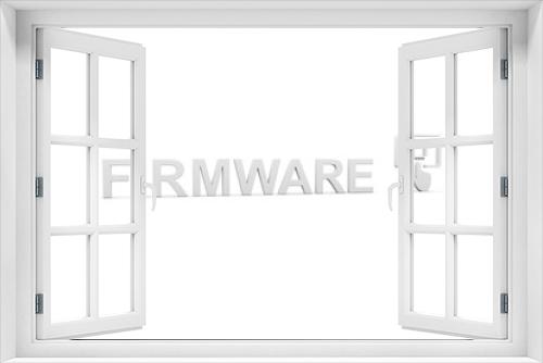 Fototapeta Naklejka Na Ścianę Okno 3D - FIRMWARE concept white background 3d render illustration