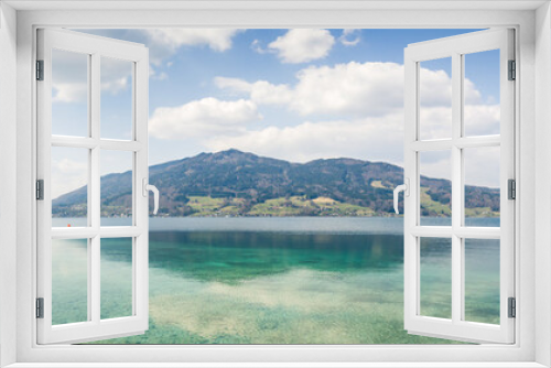 Fototapeta Naklejka Na Ścianę Okno 3D - Attersee Panorama