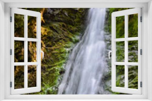 Fototapeta Naklejka Na Ścianę Okno 3D - Dickson Falls waterfall in Fundy National Park, New Brunswick, Canada - Canadian Landscape Travel Destination