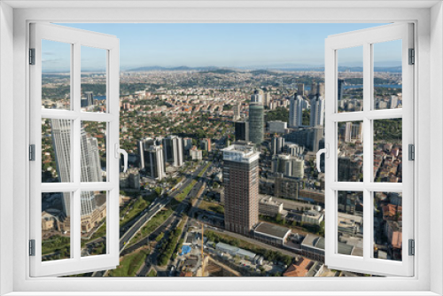 Fototapeta Naklejka Na Ścianę Okno 3D - Skyscrapers In Levent, Istanbul - Turkey (Horizontal)