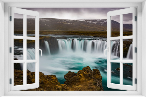 Fototapeta Naklejka Na Ścianę Okno 3D - Long exposure of Godafoss Waterfall in Iceland