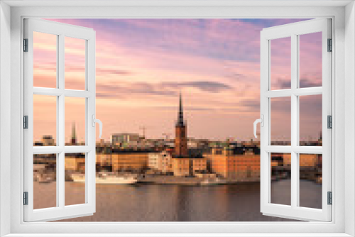 Fototapeta Naklejka Na Ścianę Okno 3D - Beautiful sunset over Stockholm