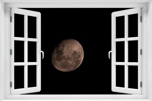 Fototapeta Naklejka Na Ścianę Okno 3D - luna en cuarto creciente, definidos cráteres  